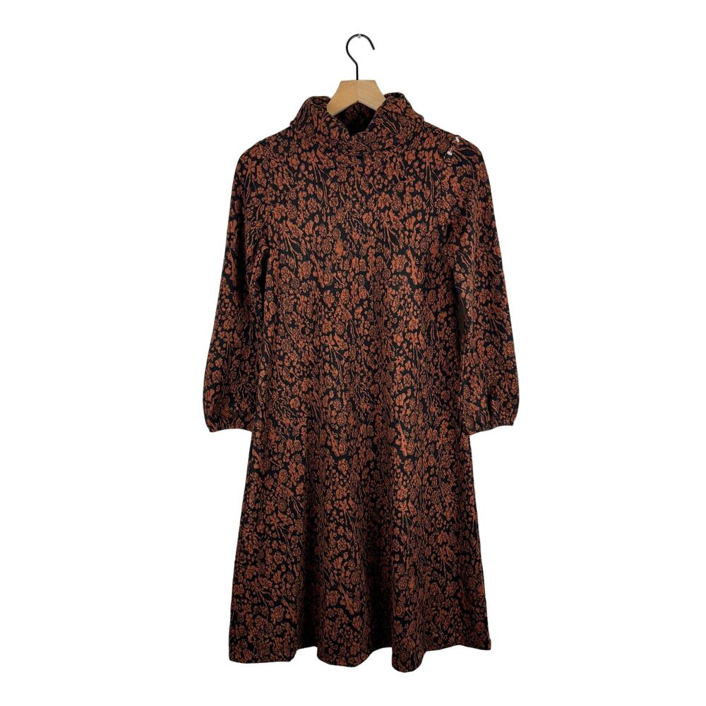 Soft surroundings royale dress turtleneck long sleeve knit dress size PS